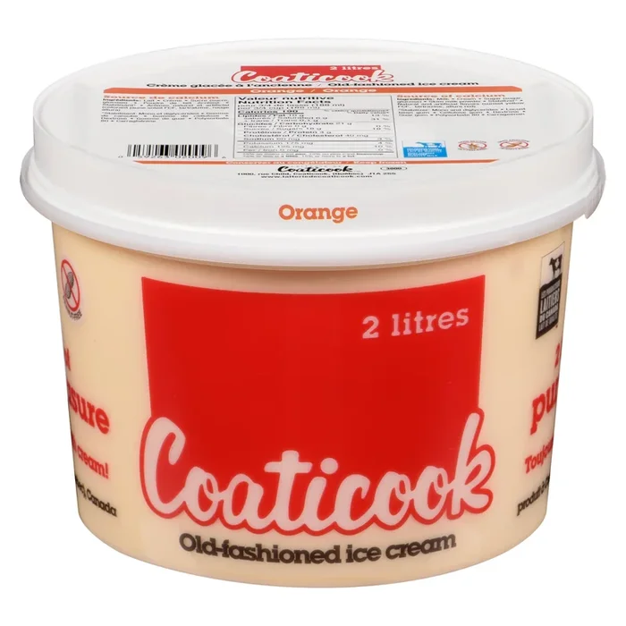 Coaticook Orange Old-Fashioned Ice Cream, 2-L