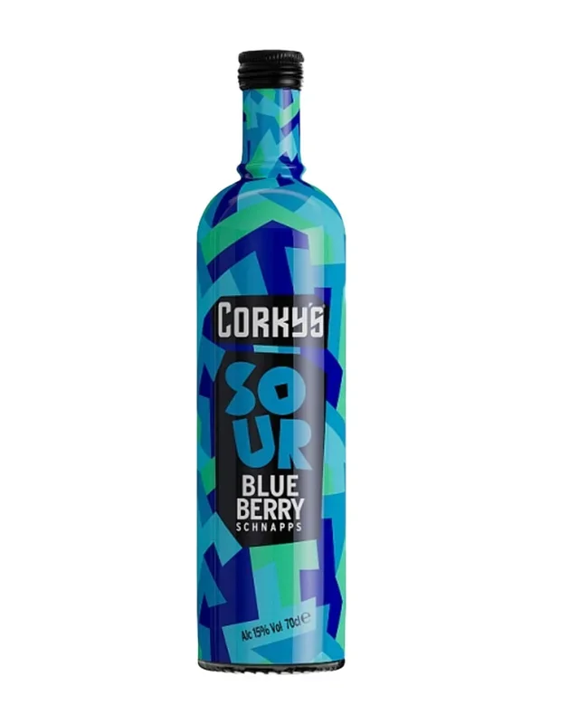 Corky’s Sour Blueberry Schnapps, 70 cl