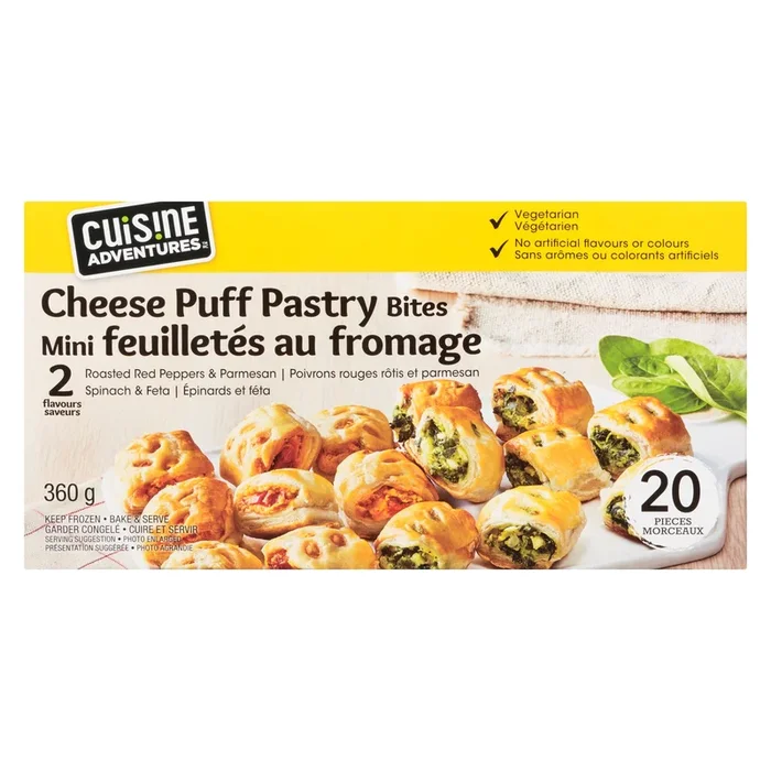 Cuisine Adventures Cheese Puff Pastry Bites, 360-g