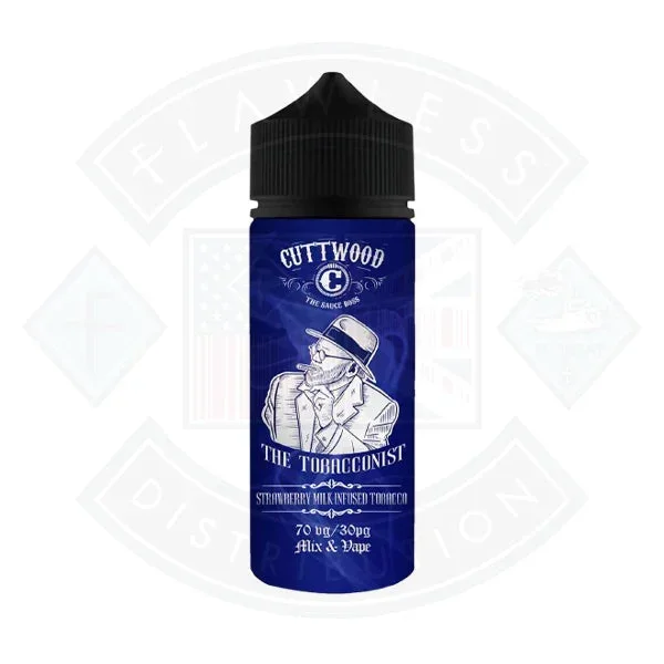 Cuttwood The Tobacconist Strawberry Milk Infused Tobacco 0mg 100ml Shortfill