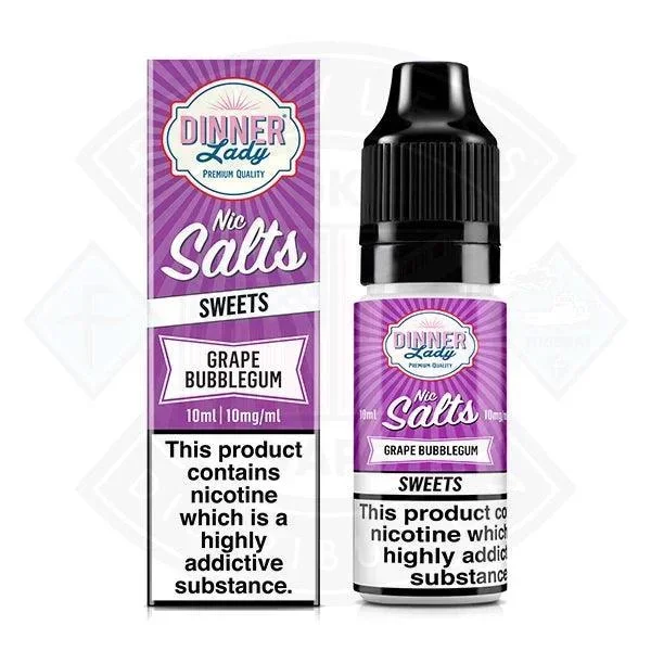 Dinner Lady Sweets – Grape Bubblegum Nic Salt 10ml