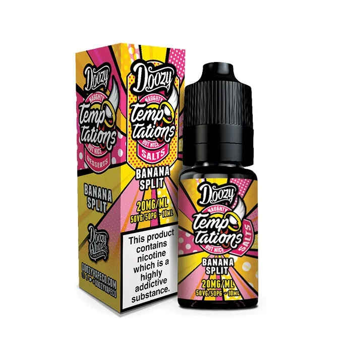 Doozy Vape Temptations Banana Split 10ml Nic Salt E-Liquid