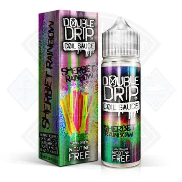Double Drip Sherbet Rainbow 0mg 50ml Shortfill E-liquid