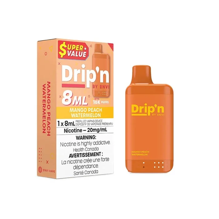 Drip’n by Envi 8ML Disposable – Mango Peach Watermelon (MB)
