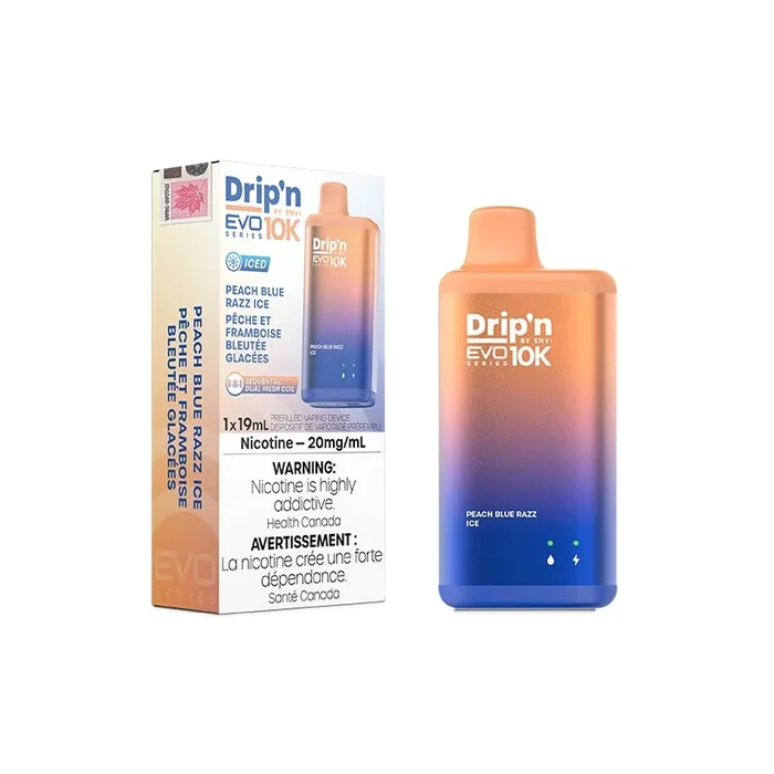 Drip’n by Envi EVO Series 10K Disposable – Peach Blue Razz Ice