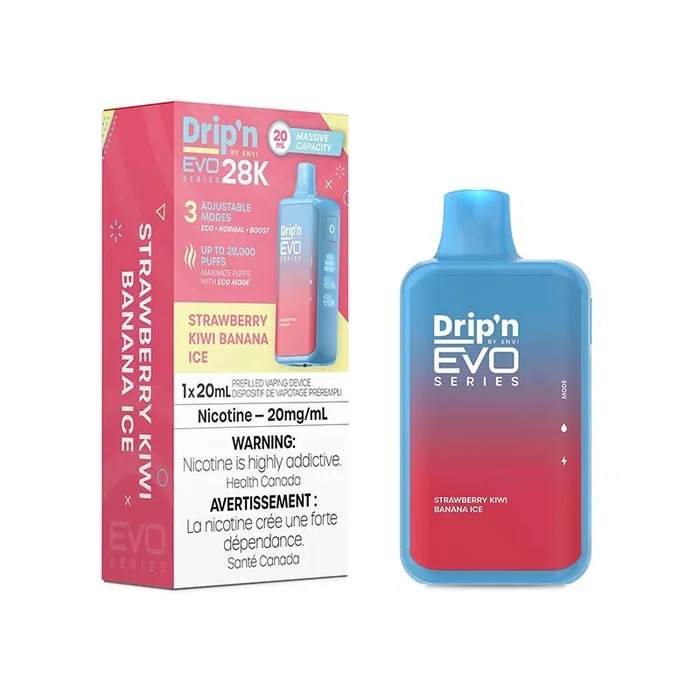 Drip’n by Envi EVO Series 28K Disposable – Strawberry Kiwi Banana lce