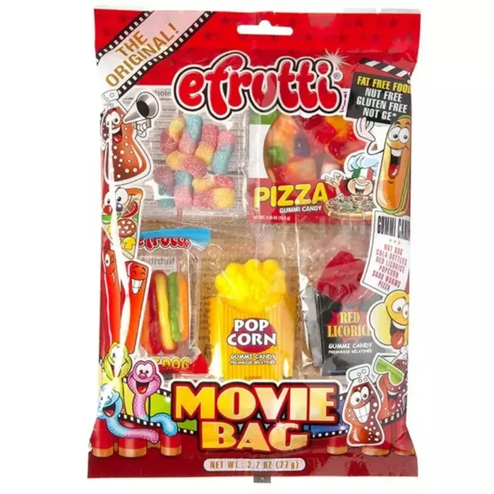 Efrutti Gummi Candy Movie Bag, 77 g