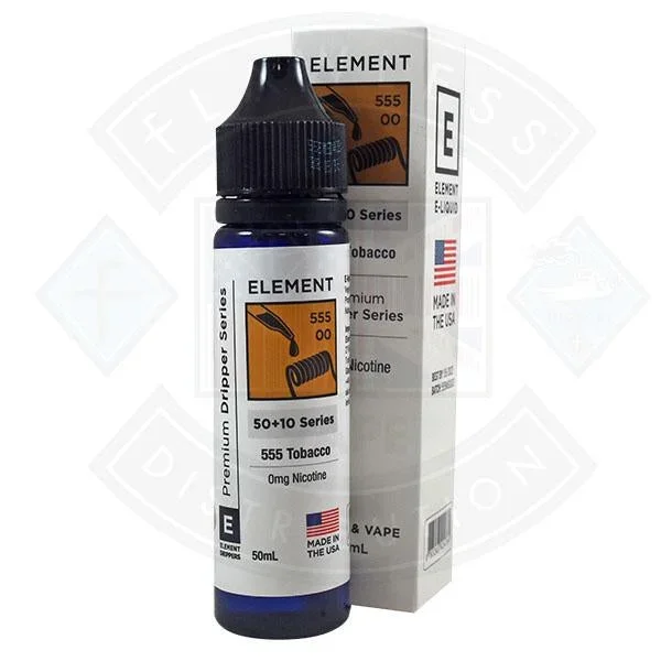 Element E-Liquid – 555 Tobacco 0mg 50ml Shortfill