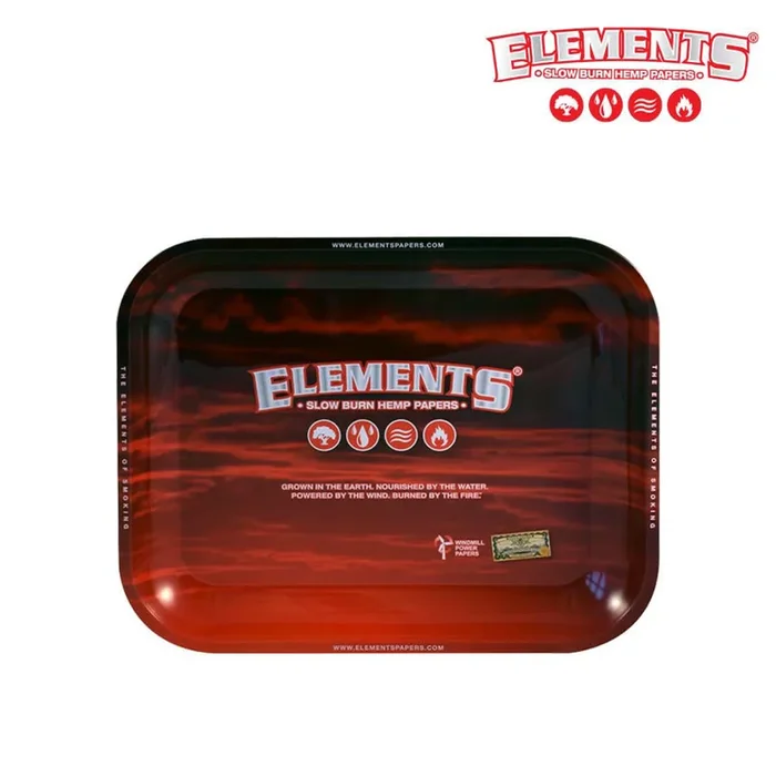 ELEMENTS RED METAL ROLLING TRAY
