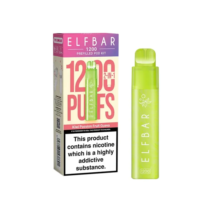 Elf Bar 1200 Kiwi Passion Fruit Guava Disposable Pod Vape