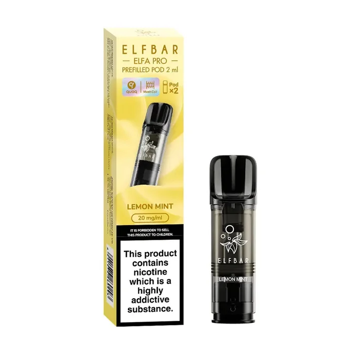 Elf Bar ELFA Pro Lemon Mint Cartridge (2 Pack)