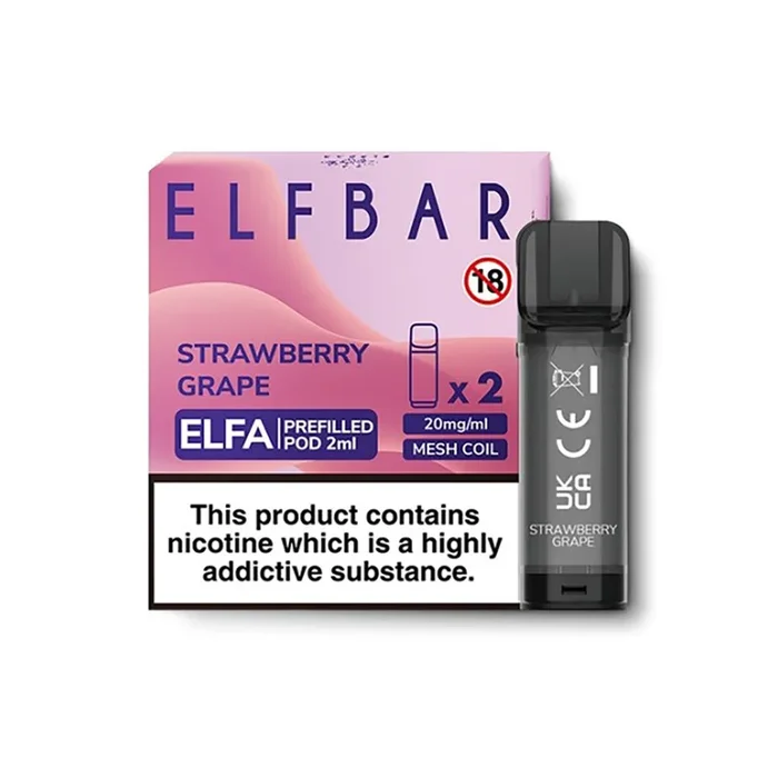 Elf Bar ELFA Strawberry and Grape Pods (2 Pack)