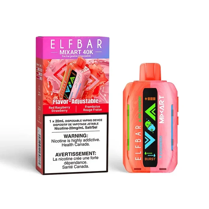 ELF Bar MixArt 40K Disposable – Red Raspberry Strawberry