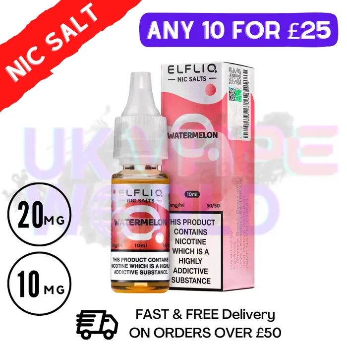 ElfLiq ‘Watermelon’ Nic Salt 10ML eLiquid