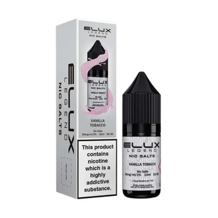 Elux Legend Nic Salts Vanilla Tobacco E Liquid 10ml