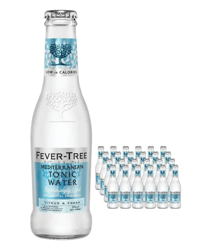Fever-Tree Light Mediterranean Tonic Water Multipack, 24 x 200 ml