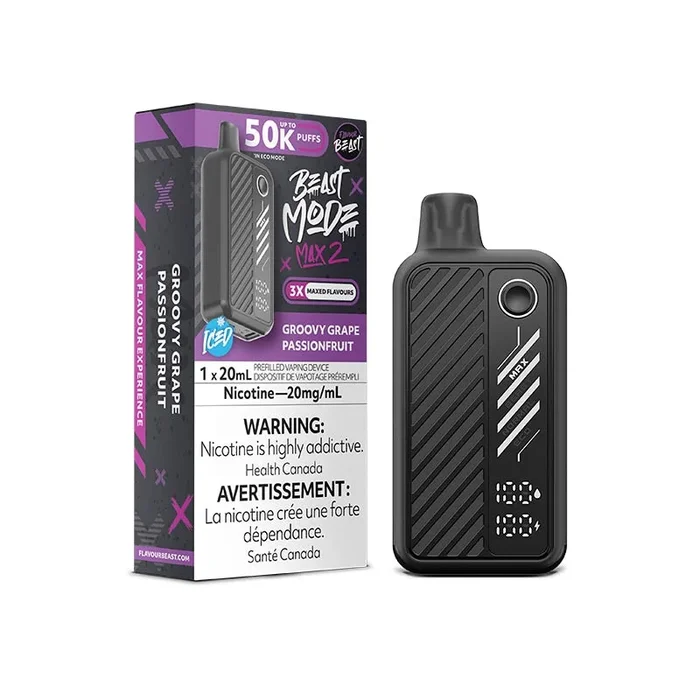 Flavour Beast Beast Mode Max 2 Disposable – Groovy Grape Passionfruit Iced (MB)