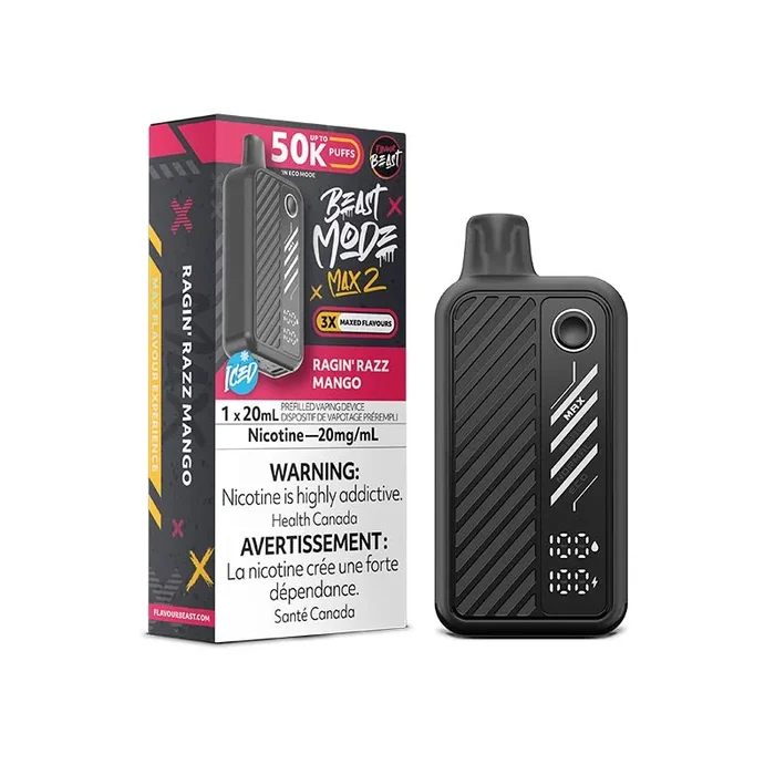 Flavour Beast Beast Mode Max 2 Disposable – Ragin’ Razz Mango Iced (ON)