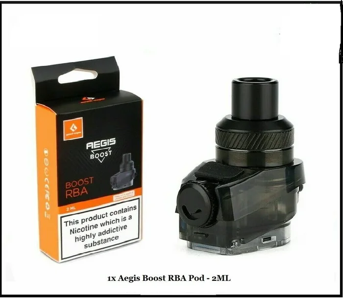 GeekVape Aegis Boost RBA Pod – 2ml Replacement Spare Pod Cartridge TPD Compliant