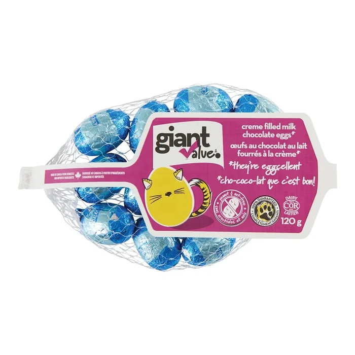 Giant Value Crème Filled Milk Chocolate Eggs – 120g