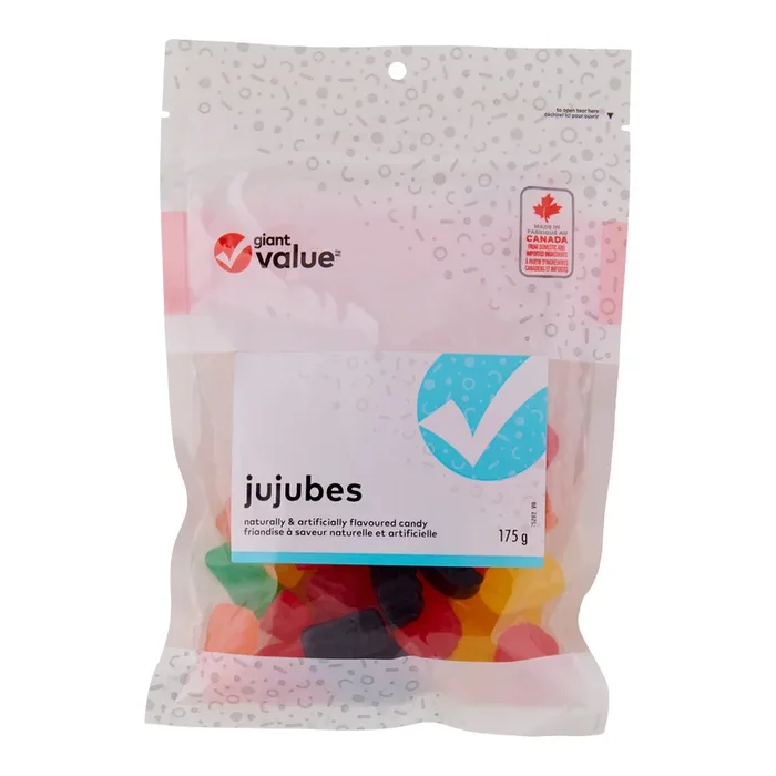 Giant Value Jujubes, 175 g