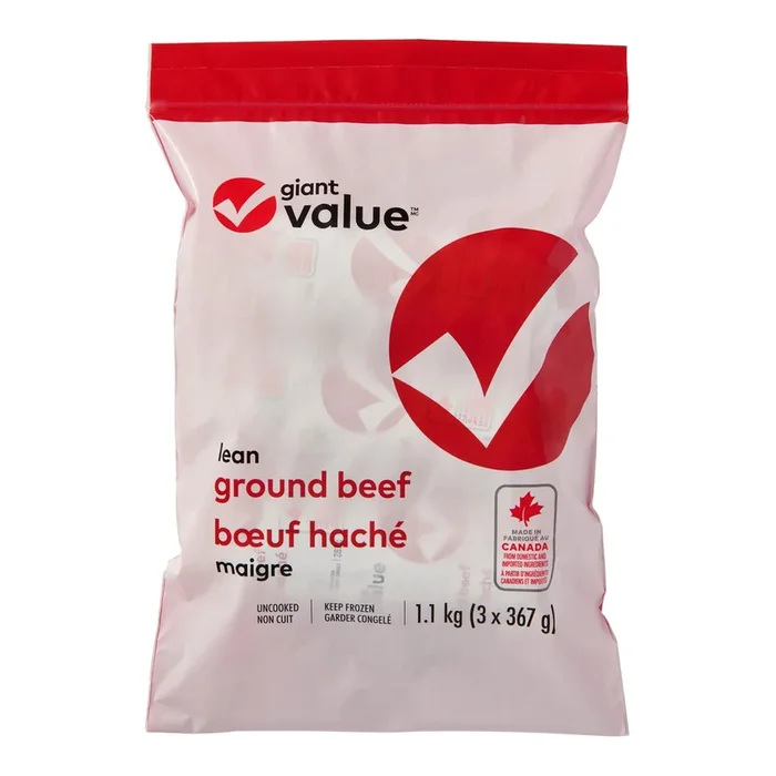 Giant Value Lean Ground Beef, 3-Pack, 367 g