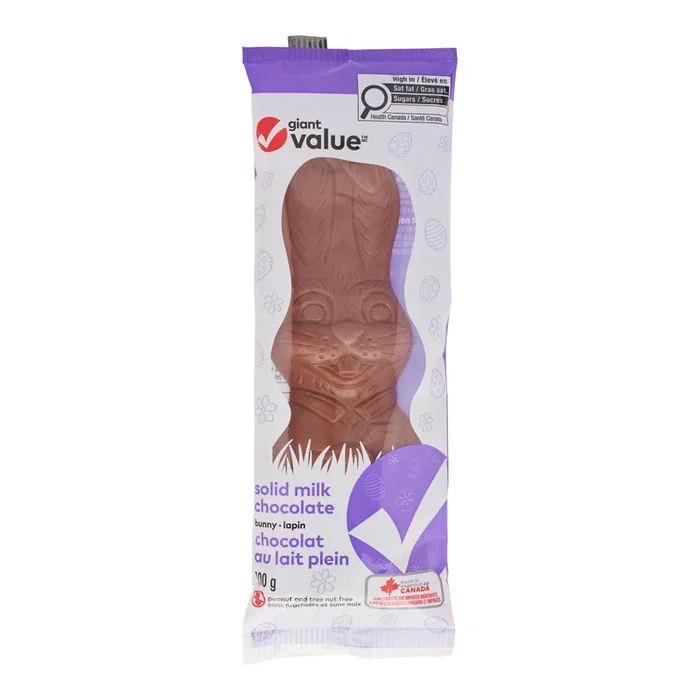 Giant Value Milk Chocolate Bunny, 100 g