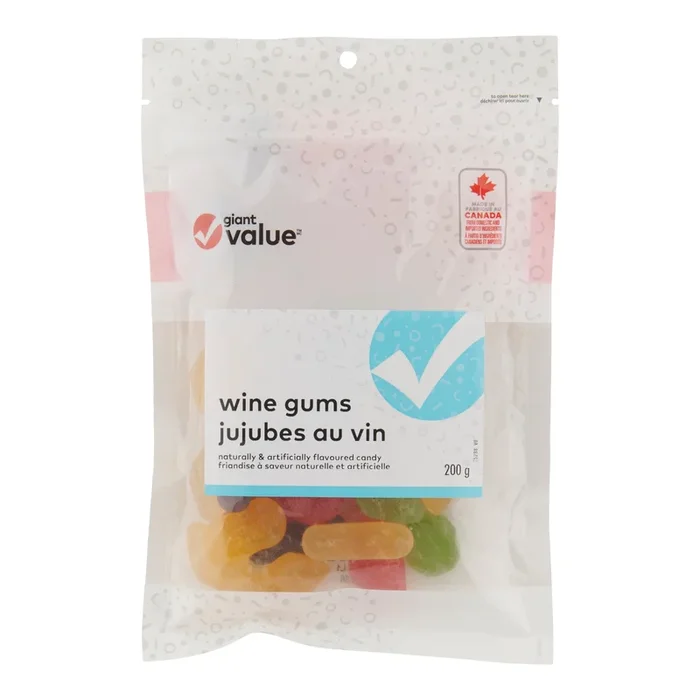 Giant Value Wine Gums, 200 g