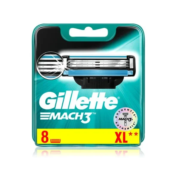Gillette Mach3 XL Razor Blades Cartridge 8-Pack