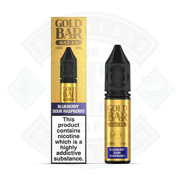 Gold Bar Blue Sour Raspberry Nic Salt 10ml