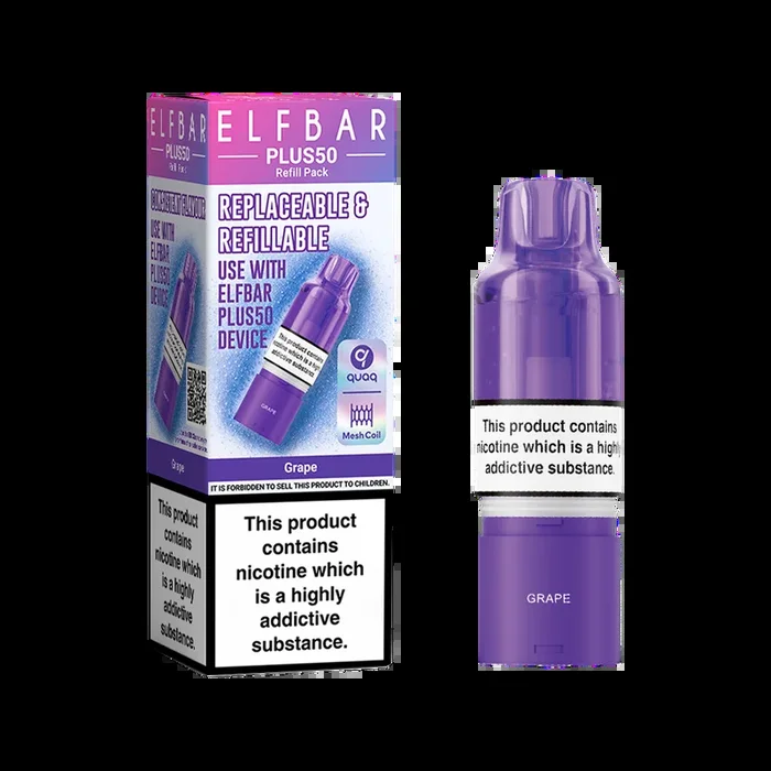 Grape ElfBar Plus 50 Refill Pack
