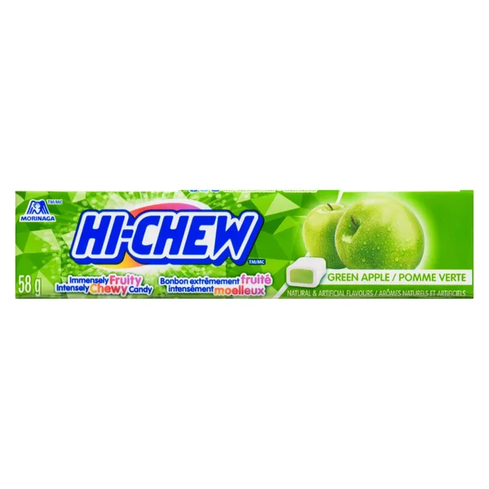 Hi-Chew Intensely Chewy Candy Green Apple, 58 g