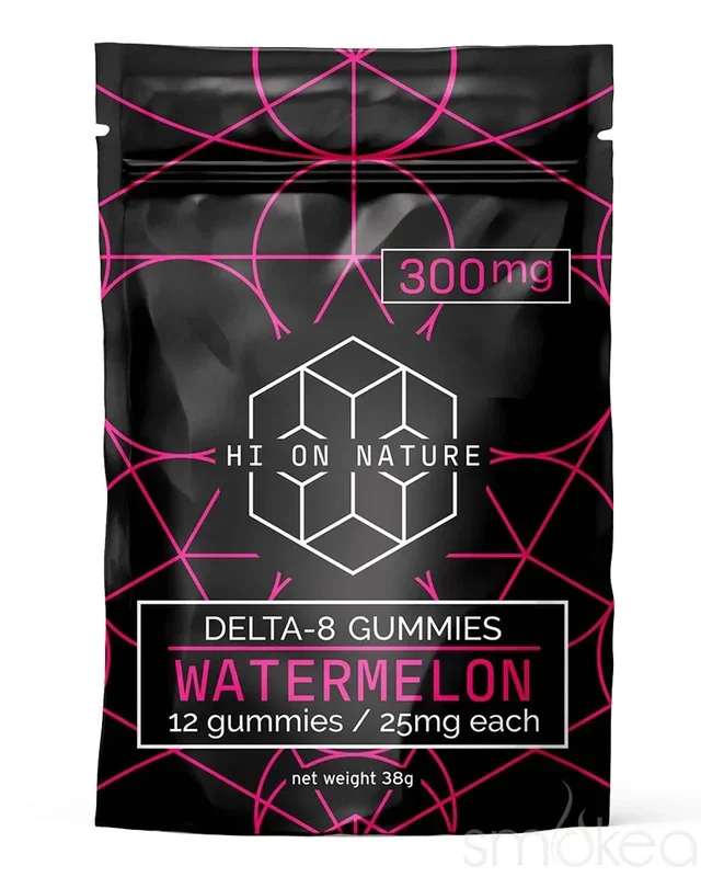 Hi On Nature 300mg Delta 8 Sour Watermelon Gummies