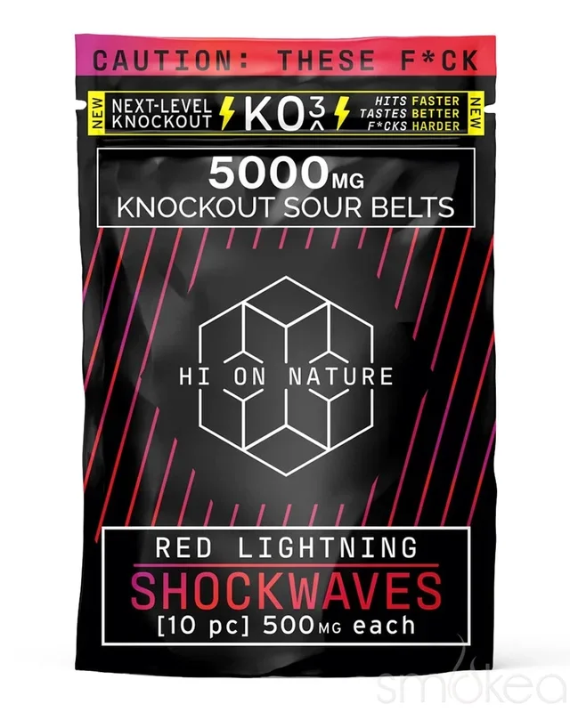 Hi On Nature 5000mg KO3 Knockout Shockwaves – Red Lightning