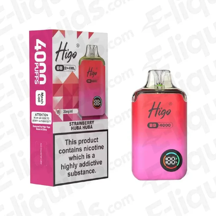Higo BB 4000 Strawberry Huba Huba Prefilled Pod Kit