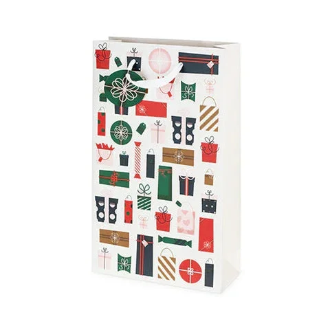 Holiday Presents Double Bottle Wine Bag