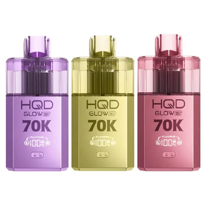 HQD Glow Air 70K Puffs Prefilled Kit Watermelon Bubblegum & Strawberry Bubblegum