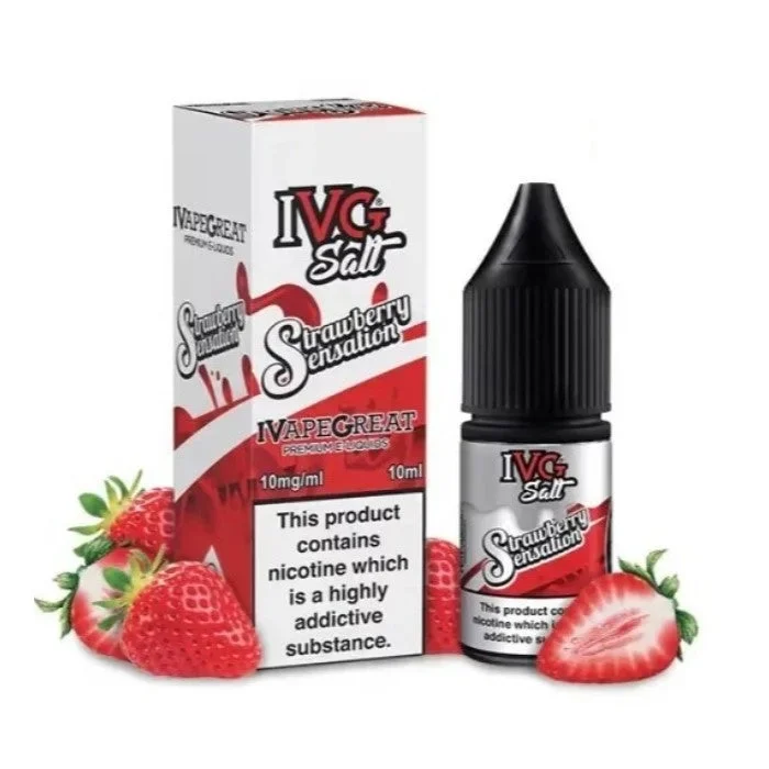 IVG – Strawberry Sensation Nic Salt – 10ml (INCLUDES EXCISE DUTY)