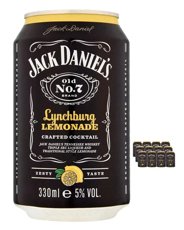 Jack Daniel’s Lynchburg Lemonade Premixed Can Multipack, 12 x 330 ml
