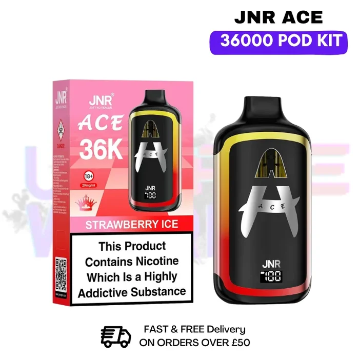 JNR ACE Strawberry Ice 36K Puff Prefilled Pod Kit – 36,000 Puffs