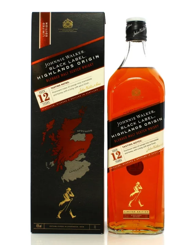 Johnnie Walker Black Label 12 Year Old Highlands Origin Limited Edition, 70 cl
