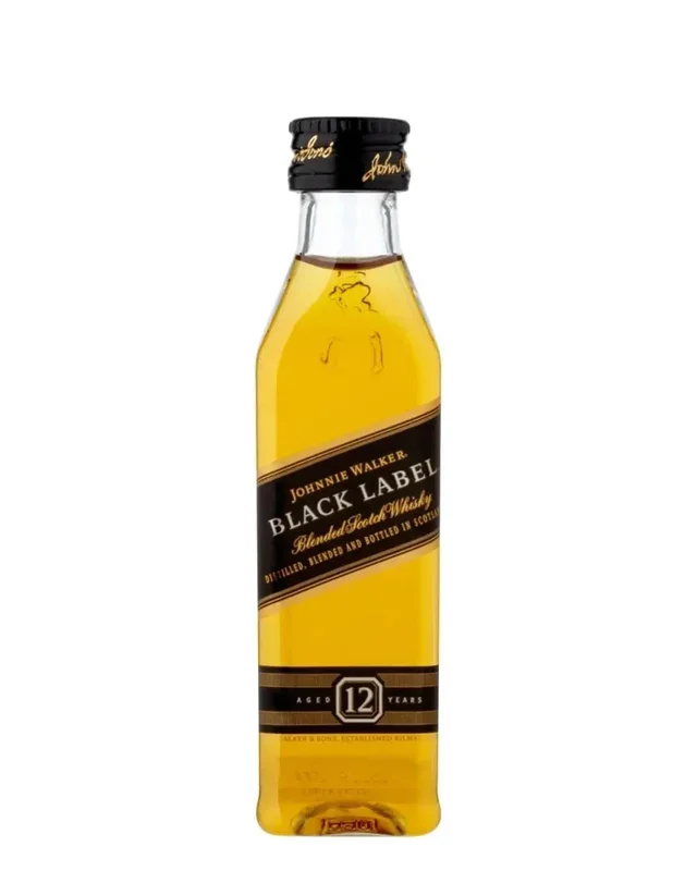 Johnnie Walker Black Label Whisky Miniature, 5 cl