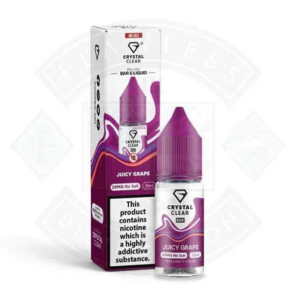 Juicy Grape Crystal Clear Bar Nic Salts 10ml