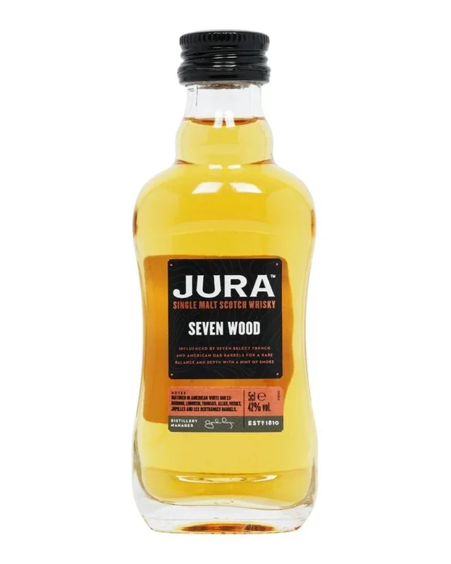 Jura Seven Wood Single Malt Scotch Whisky Miniature, 5 cl