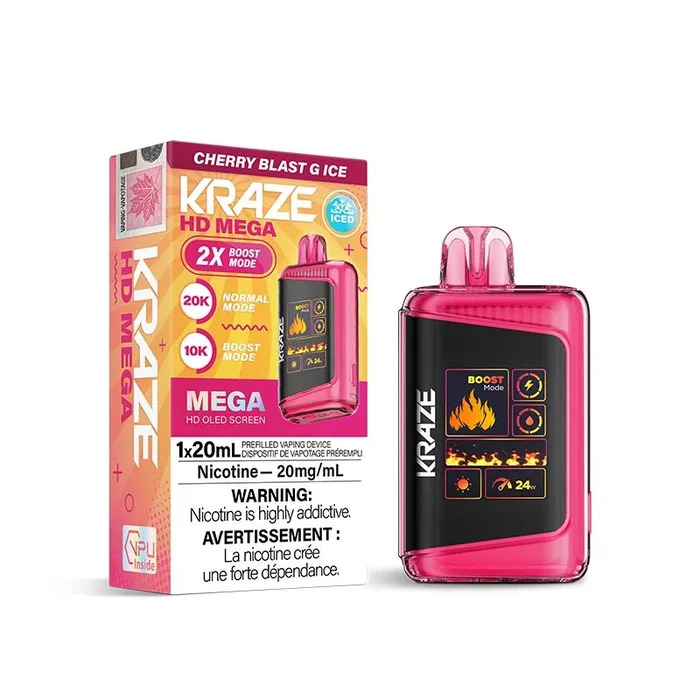 Kraze HD Mega Disposable – Cherry Blast G Ice