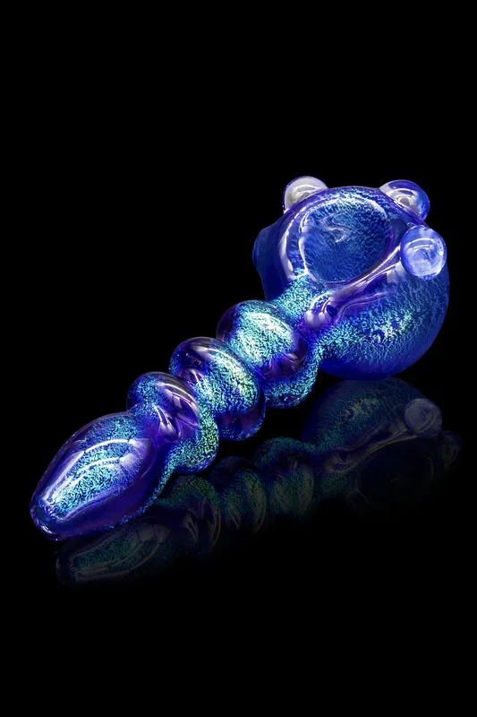 LA Pipes Solid Blue Dichro Maria Ringed Spoon – Andromeda