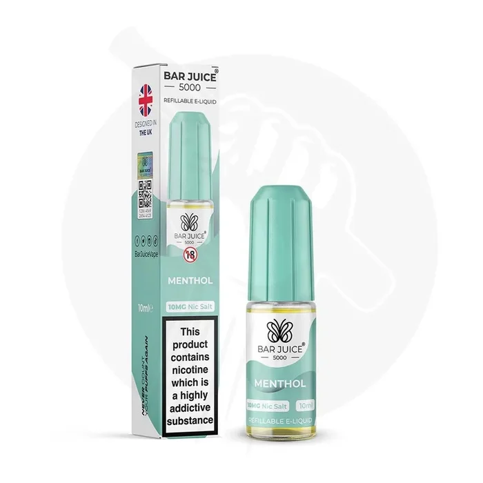 Menthol 10ml Nic Salt E-Liquid By Bar Juice 5000