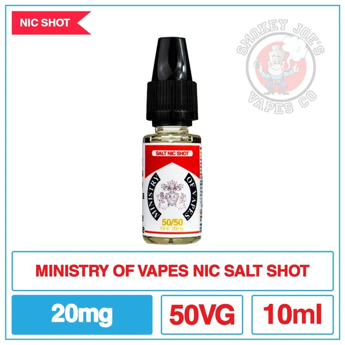 Ministry Of Vapes – 50/50 Salt Nic Shot – 20mg