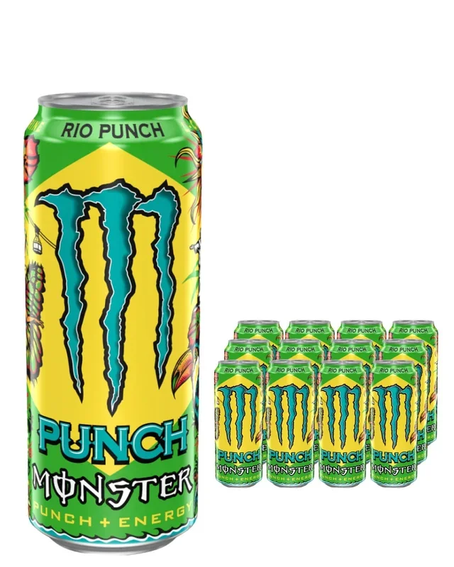 Monster Rio Punch Juice Energy Drink Can Multipack, 12 x 500 ml