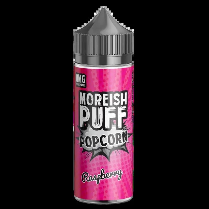 Moreish Puff Popcorn Raspberry 0mg 100ml Shortfill E-Liquid